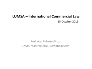 LUMSA * International Commercial Law 24 february 2014