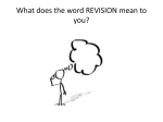 What does the word REVISION mean to you?