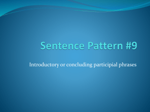 Sentence Pattern #9