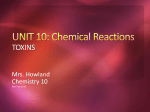 CHEMISTRY UNIT 10 CLASS NOTES Toxicity