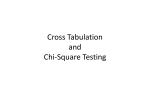Cross Tabulation and Chi