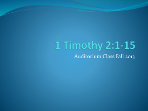 1 Timothy 2:1-15