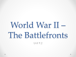 World War II * The Battlefronts