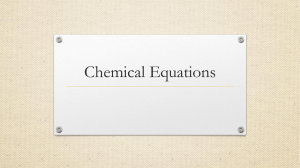 Chemical Equations