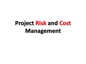 Project Risk and Cost Management