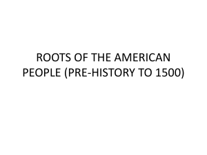 roots of the american people (pre-history to 1500)