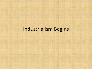 Industrialism Begins