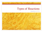 Types of Reactions