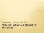 *Common sense* and the boston massacre