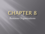Chapter 8- Business Organization
