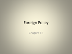 Foreign Policy - fbcagovernment