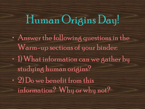 Human Origins Day!!