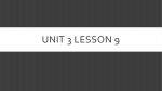 Unit 3 Lesson 9