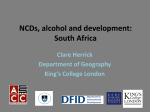NCDs, alcohol and development: South Africa