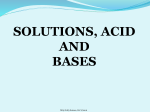 solutions, acid and bases
