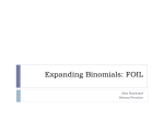 Expanding Binomials: FOIL