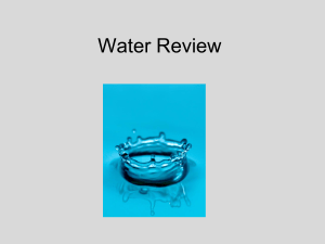 Water Unit Review - Paulding County Schools