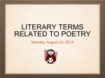 Literary Terms Related to Poetry