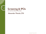 Screening and IPOs UNM Lecture 11-26