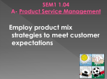 1.04 Employ product mix strategies to meet customer expectations