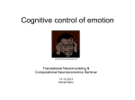 Cognitive control - Translational Neuromodeling Unit