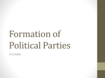Formation of Political Parties