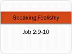 Speaking Foolishly