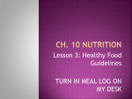 Ch. 10 Nutrition