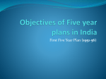 Objectives of Five year plans in India - MBA MATERIALS