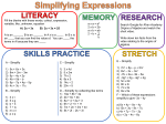 Skills Practice Stretch Memory Literacy Research Simplifying