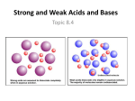 Strong and weak acids and bases