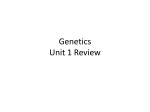 Genetics Unit 1 Review
