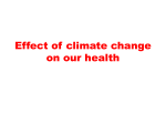 Health impact of climate change
