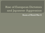 Rise of European Dictators and Japanese Aggression