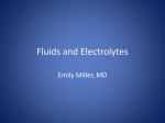 Fluid and Electrolytes - Stony Brook University School of Medicine