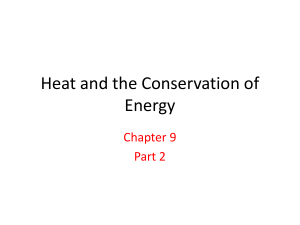 Heat and the Conservation of Energy