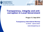 Lysbilde 1 - Transparency International