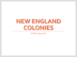 New England Colony - White Plains Public Schools