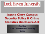Campus Security Authority Training