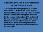 Ancient Greece and the Formation of the Western Mind