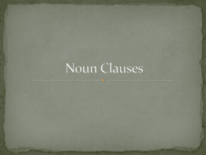 Noun Clauses - WordPress.com