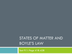 States of Matter and Charles* Law