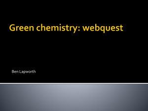 Green chemistry: webquest