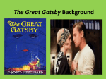 The Great Gatsby Background