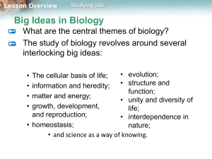 Big Ideas in Biology