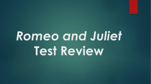 Romeo and Juliet Test Review