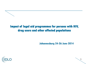 Impact of legal aid programmes for persons with HIV, drug users and