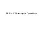 AP Bio CW Analysis Questions