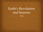 Earth`s Revolution and seasons File