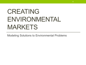 Markets and the Environment
